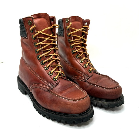 Mountain Tek | Other | Vintage Mountain Tek Leather Moc Toe Work Boots ...